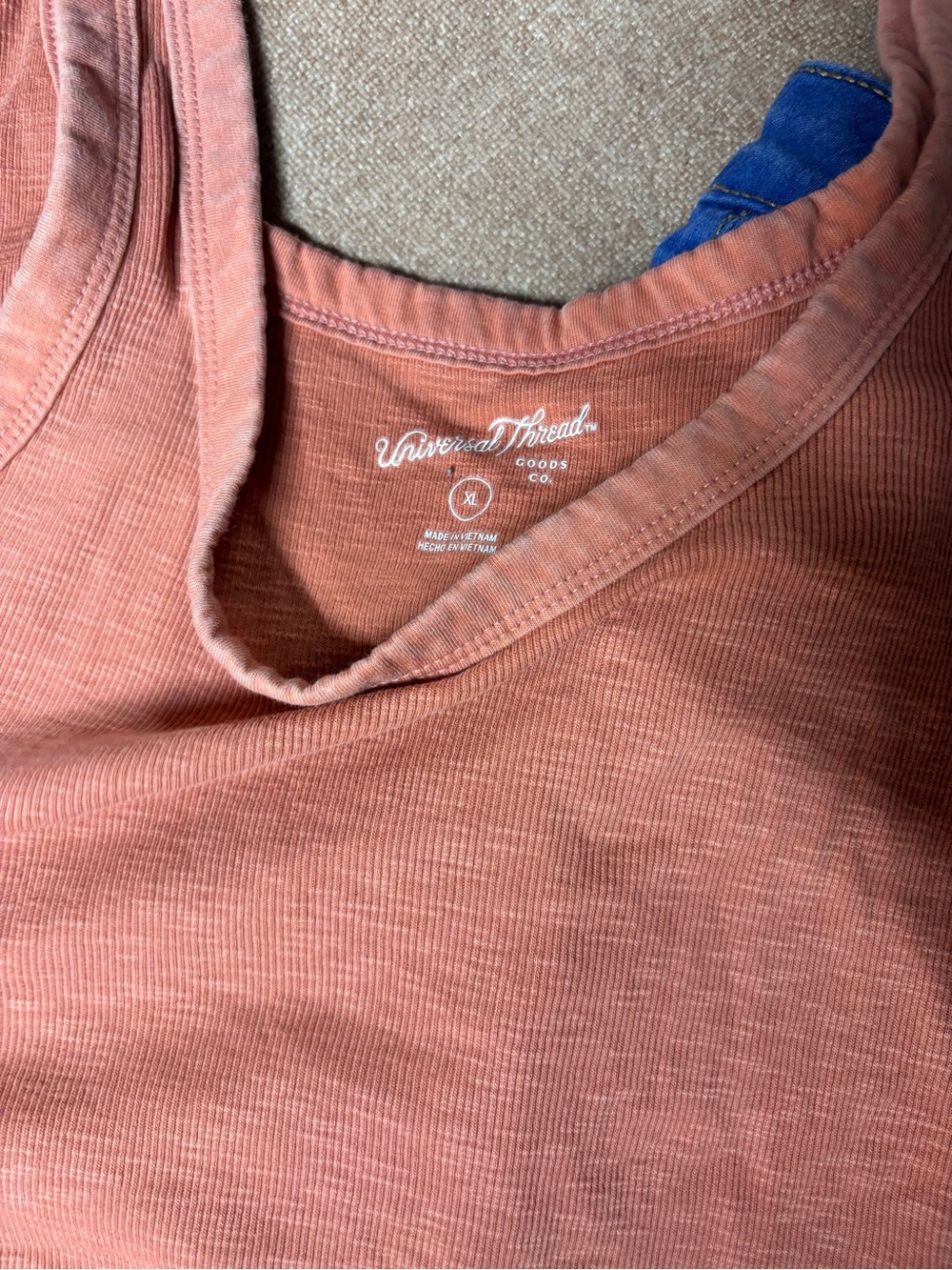 Universal Thread Rust-Orange Ribbed Tank - Picture 5 of 6